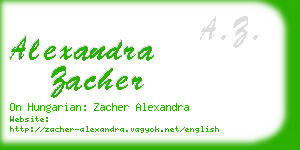 alexandra zacher business card